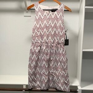 BB Dakota Red and White Halter Sundress